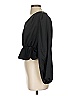 Express 100% Polyester Black Long Sleeve Blouse Size XS - photo 5