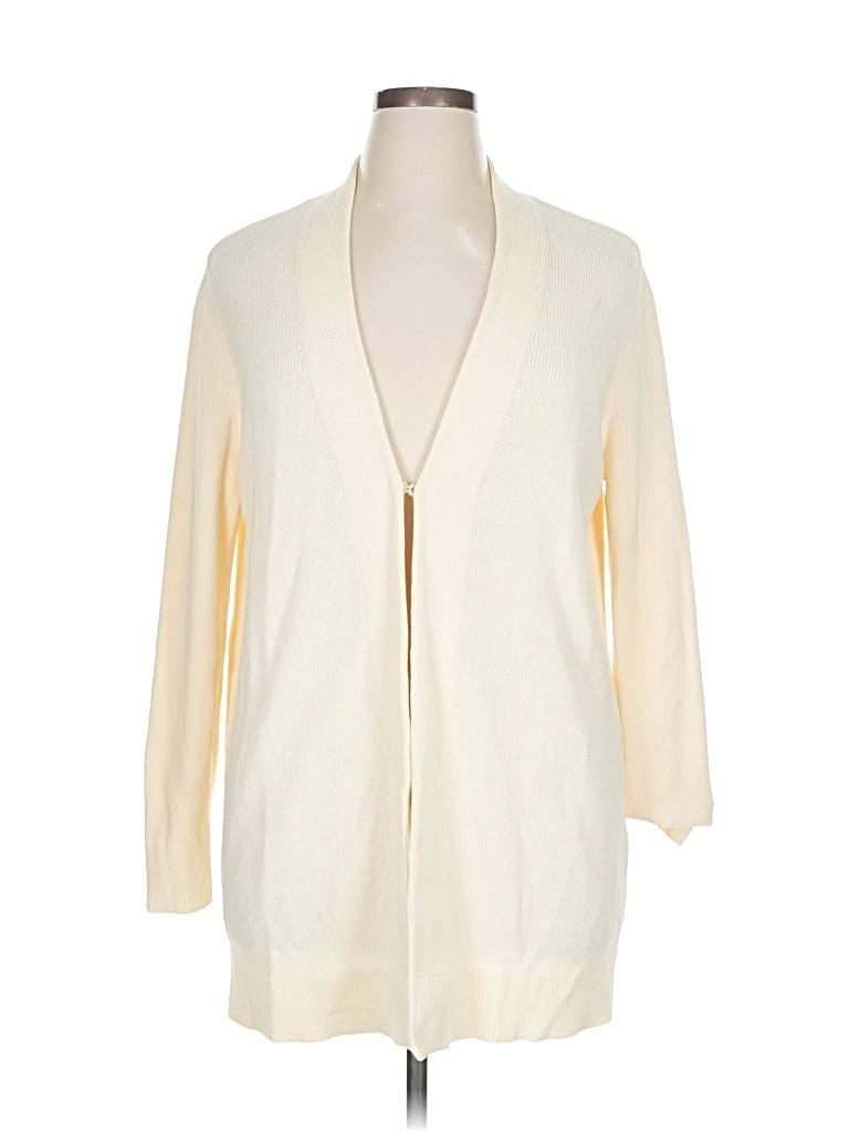 Pre-owned Chico's Cardigan Sweater In White