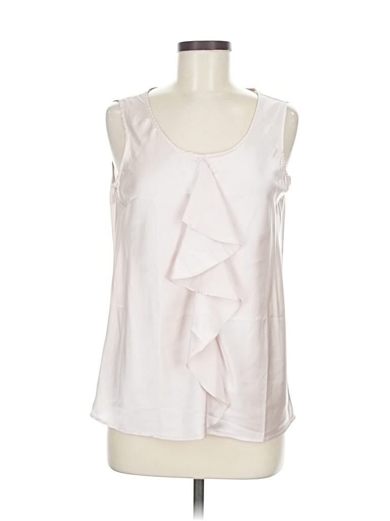 Pre-owned Anne Klein Sleeveless Blouse In White