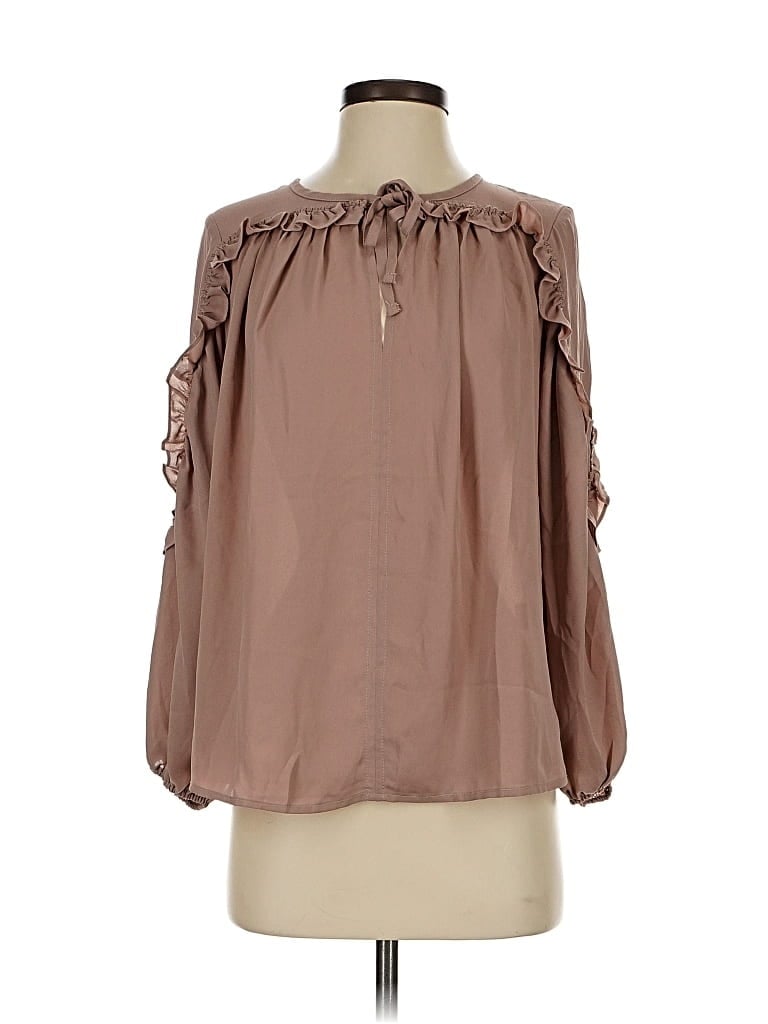 Pre-owned Max Studio 3/4 Sleeve Blouse In Brown