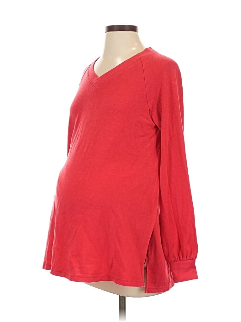 Pre-owned Gap - Maternity Long Sleeve T-shirt In Red