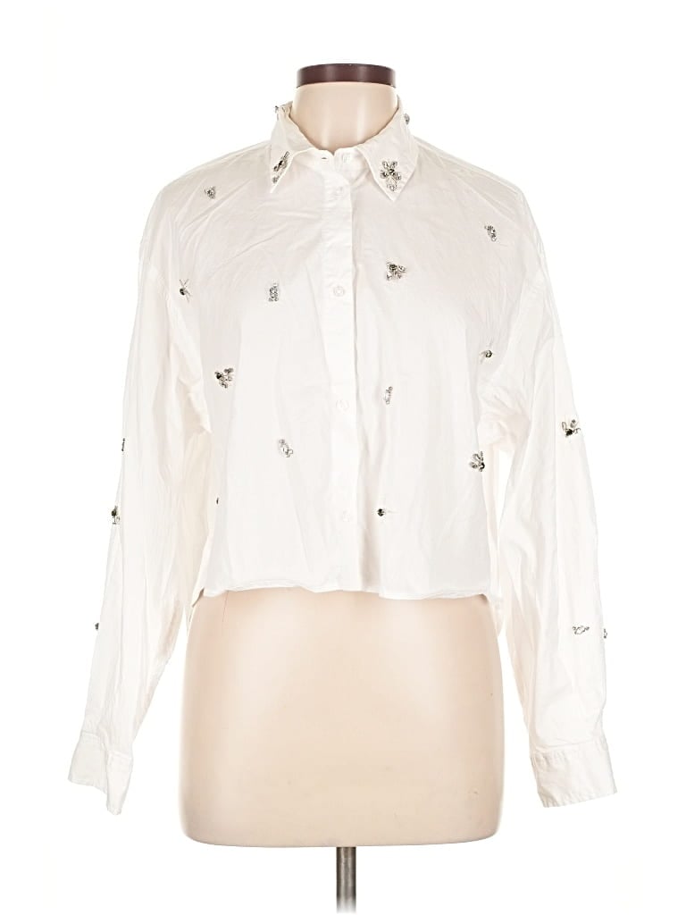 Pre-owned Jason Wu Long Sleeve Blouse In White