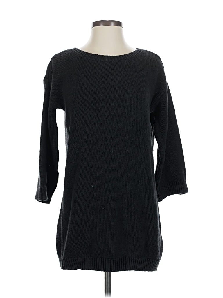 Pre-owned Lands' End Pullover Sweater In Black