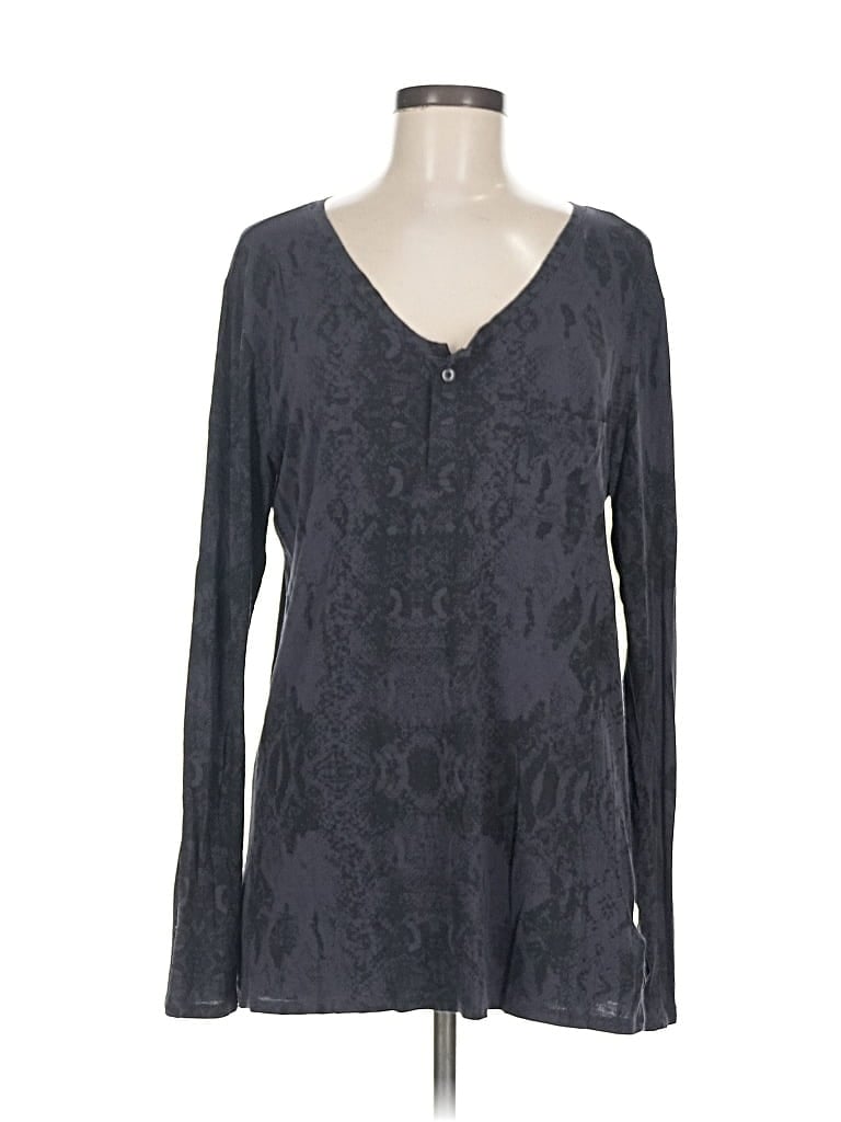 Pre-owned Dear John Long Sleeve Henley Shirt In Black