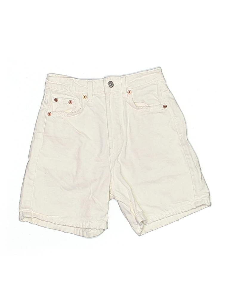 Pre-owned Zara Denim Shorts In White
