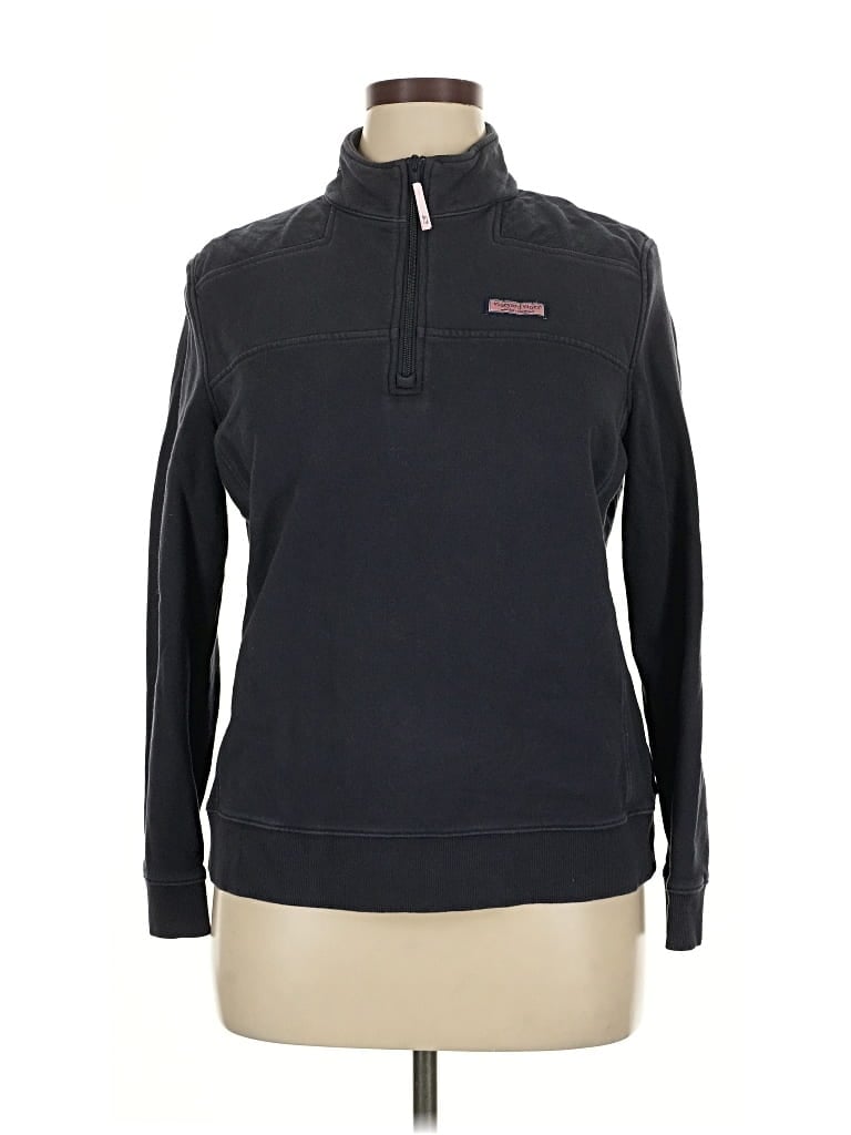 Pre-owned Vineyard Vines Pullover Sweater In Black