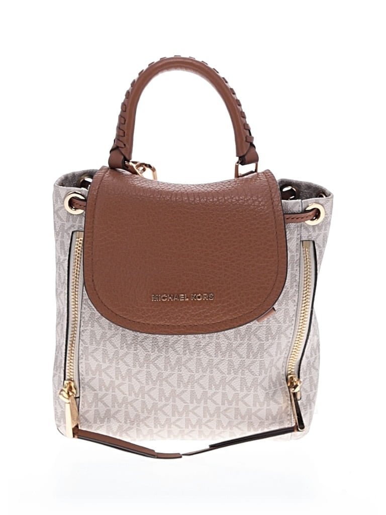 Pre-owned Michael Michael Kors Backpack In White
