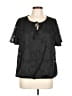 Modern Attraction 100% Polyester Black Short Sleeve Blouse Size L - photo 1