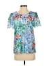Susan Graver 100% Polyester Blue Short Sleeve Blouse Size XXS - photo 1