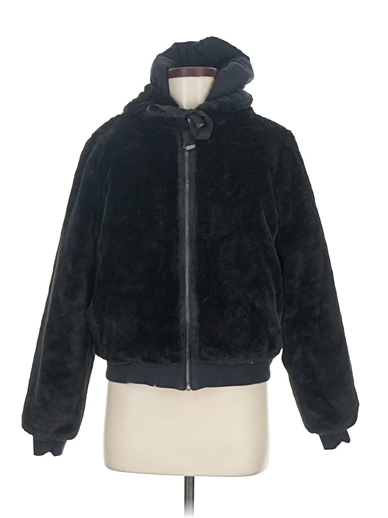 Pre-owned Marc New York By Andrew Marc Performance Faux Fur Jacket In Black