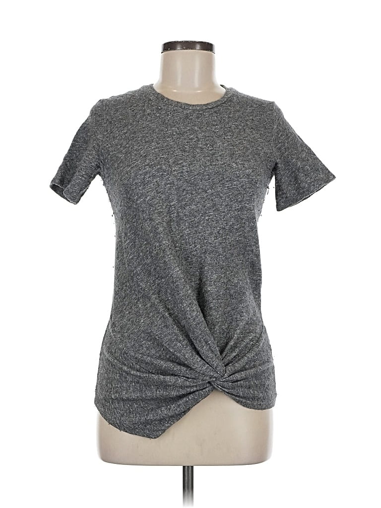 Pre-owned Iro Short Sleeve Top Gray Crew Neck Tops