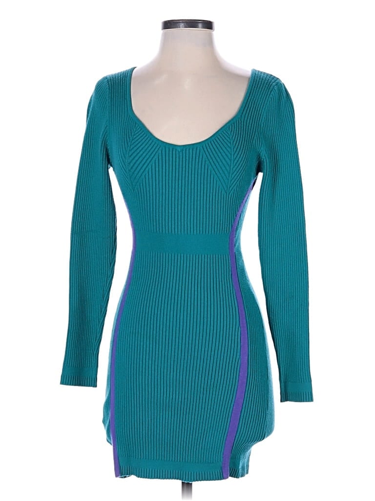 Pre-owned Herve By Herve Leger Casual Dress In Blue