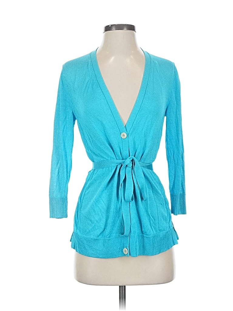 Pre-owned Lafayette 148 3/4 Sleeve Blouse In Blue