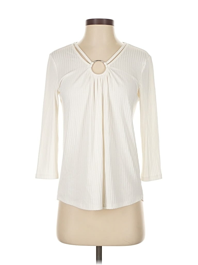 Pre-owned Retrology 3/4 Sleeve Blouse In White