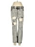 One 100% Cotton Graphic Silver Gray Jeans Size 25 waist - photo 1