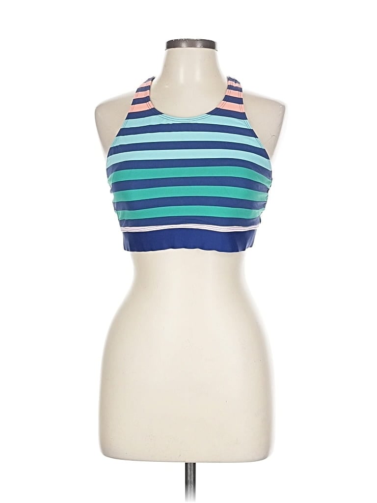 Pre-owned Assorted Brands Tank Top Green Halter Neckline Tops