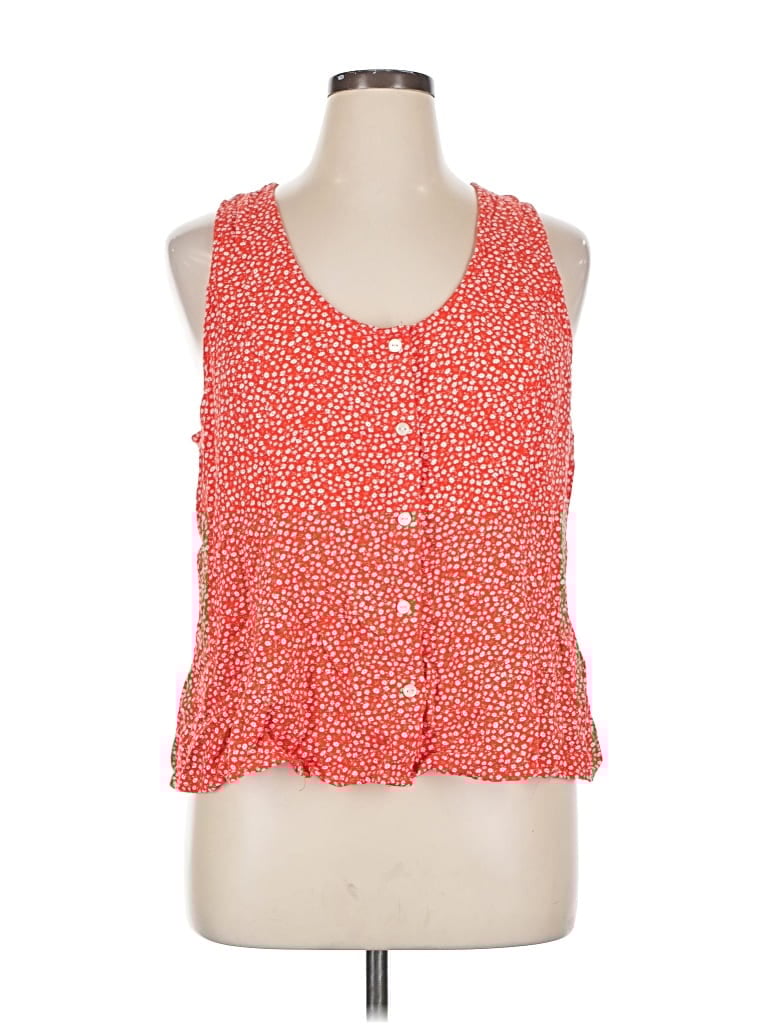 Pre-owned Old Navy Sleeveless Blouse In Red