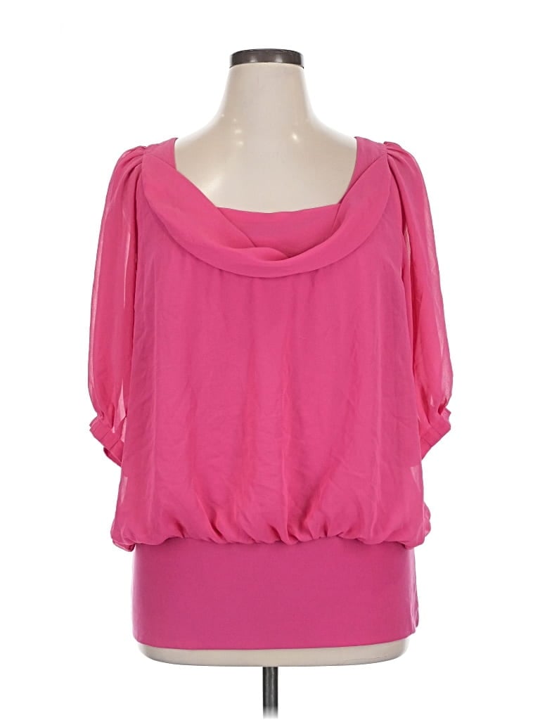 Pre-owned Marc Bouwer 3/4 Sleeve Blouse In Pink
