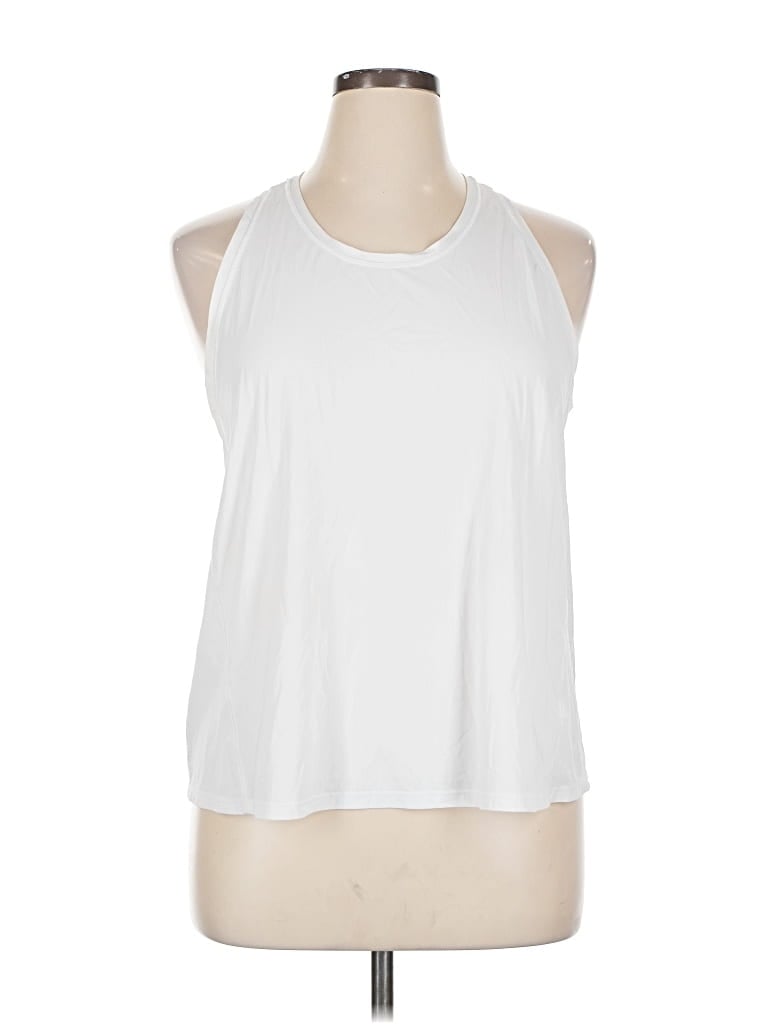 Pre-owned Athleta Sleeveless T-shirt In White