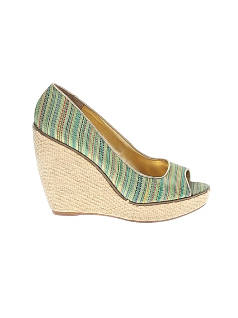 Pre-owned Nine West Wedges In Green