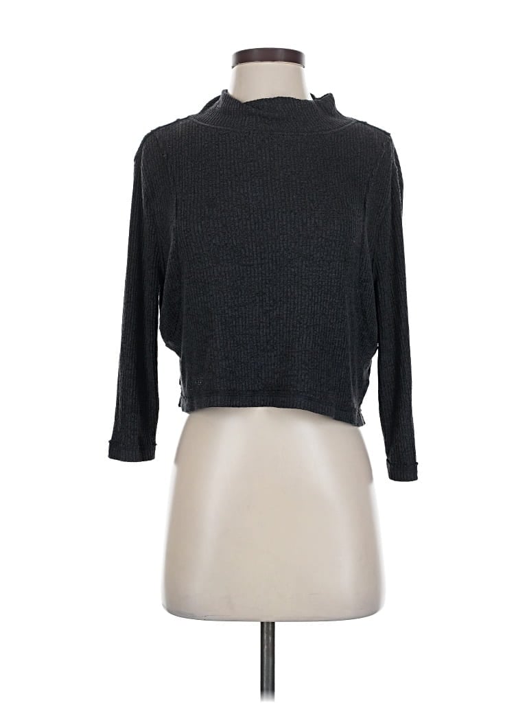 Pre-owned We The Free 3/4 Sleeve Turtleneck In Gray