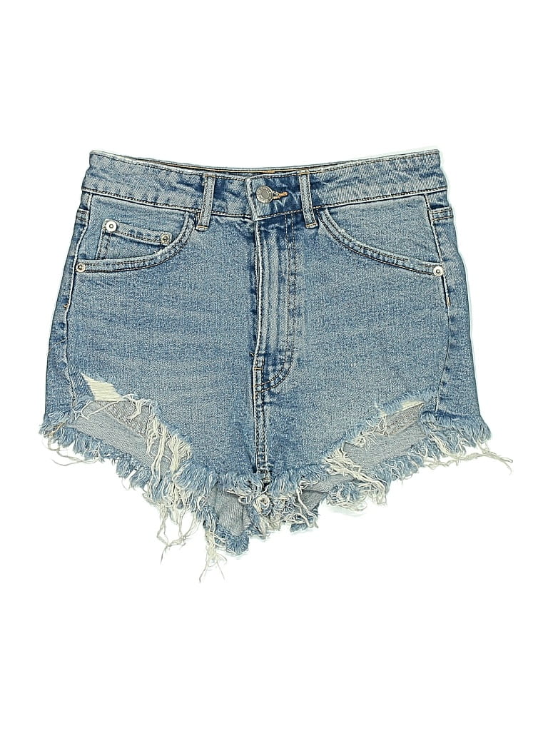 Pre-owned Zara Denim Shorts In Blue