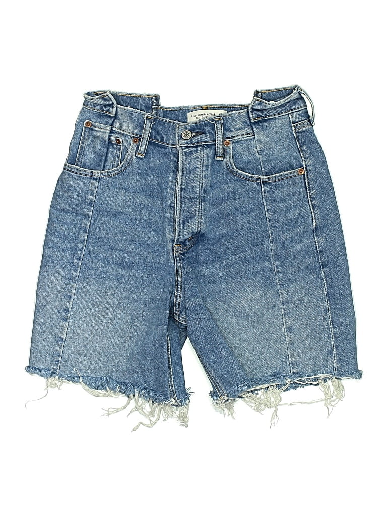 Pre-owned Abercrombie & Fitch Denim Shorts In Blue