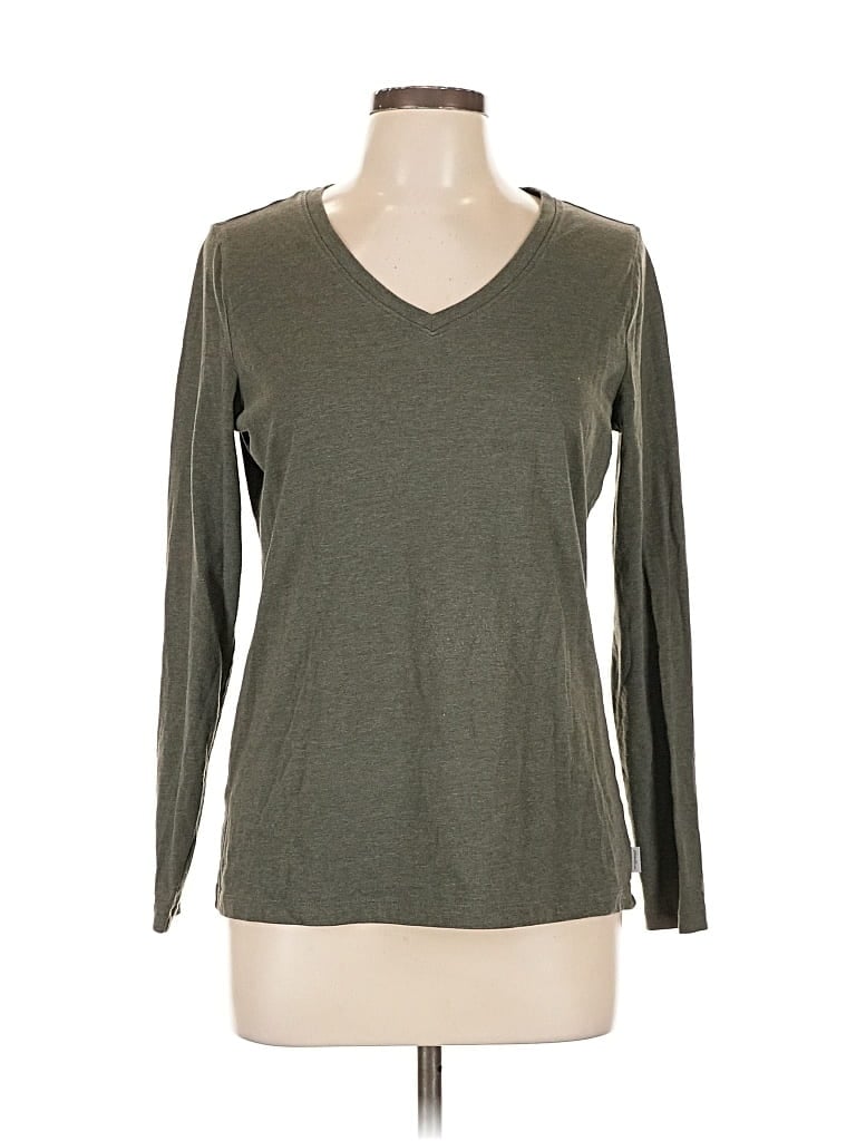 Pre-owned Eddie Bauer Long Sleeve T-shirt In Green