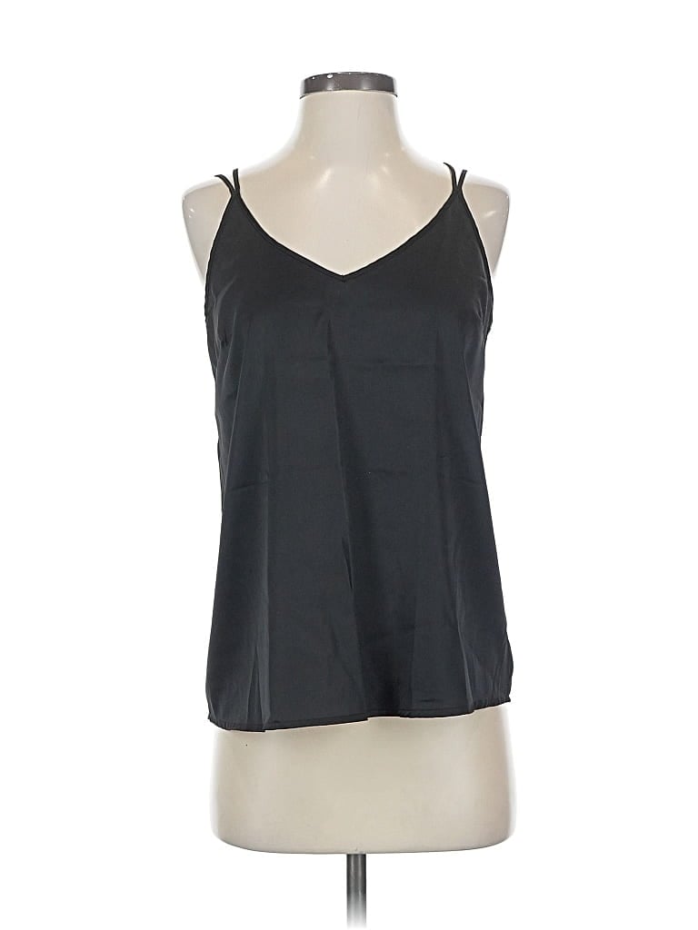 Pre-owned Ekouaer Sleeveless Top Black Halter Neckline Tops