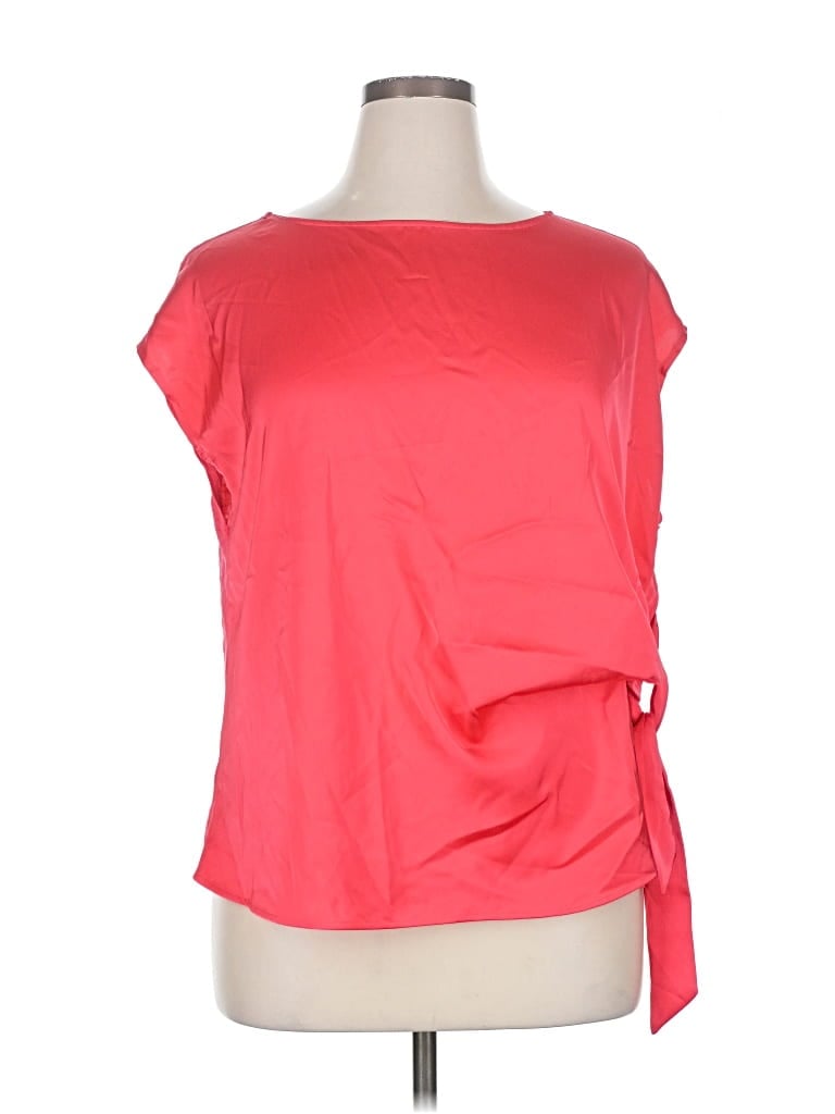 Pre-owned Ellen Tracy Short Sleeve T-shirt In Red