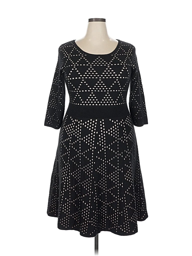 Pre-owned Lane Bryant Casual Dress In Black