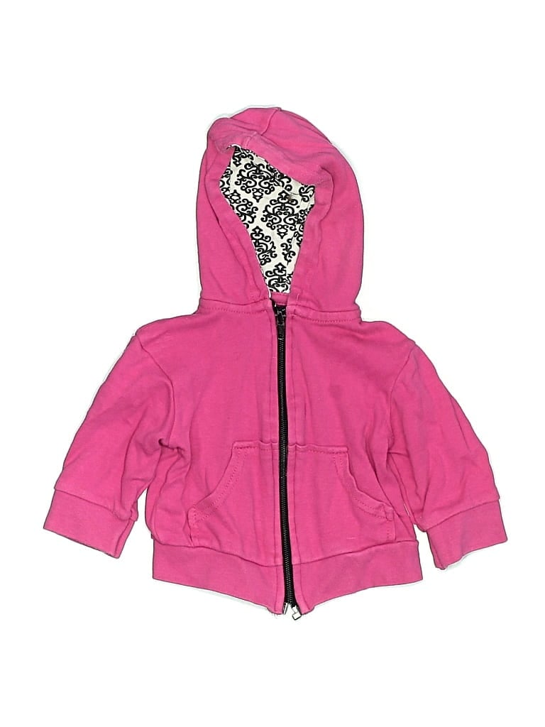Pre-owned Yoga Sprout Babies' Zip Up Hoodie In Pink