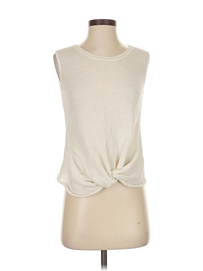 Pre-owned Splendid Pullover Sweater In White