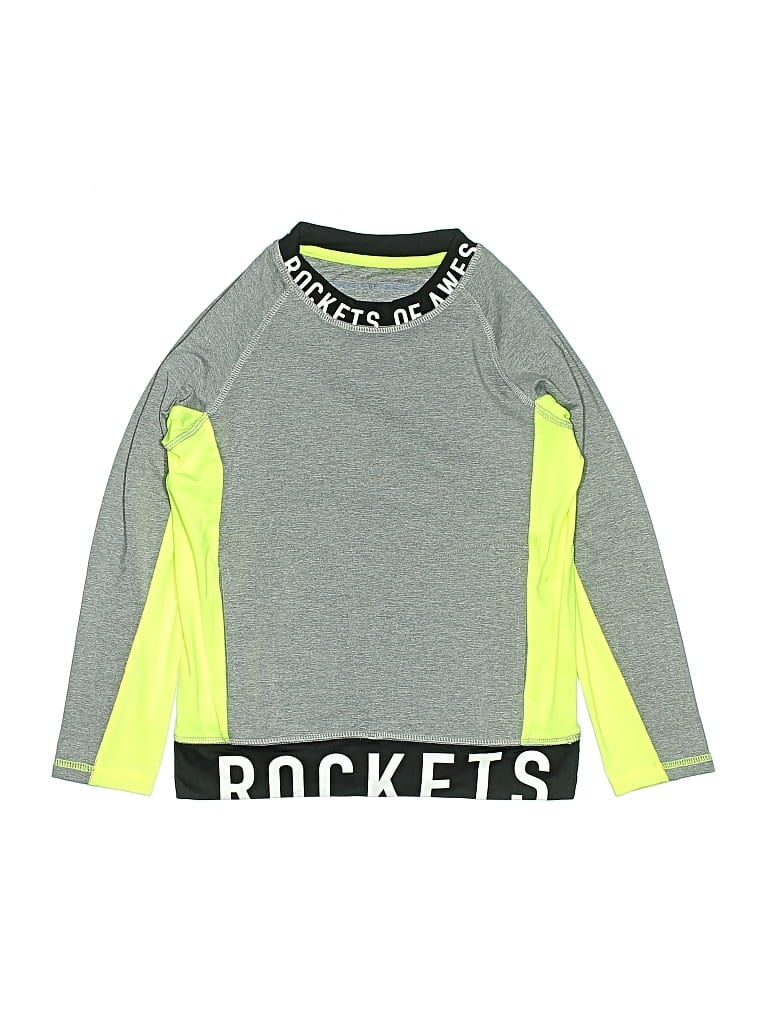Pre-owned Rockets Of Awesome Kids' Long Sleeve T-shirt In Gray