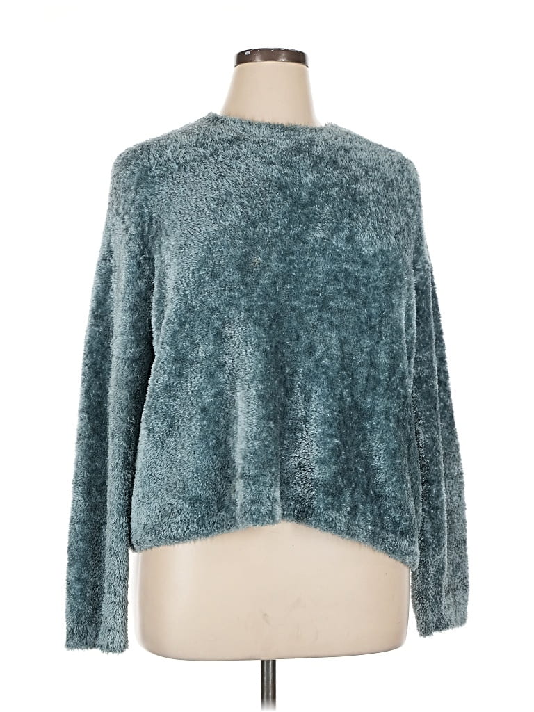 Pre-owned Prolōgue Faux Fur Jacket In Blue