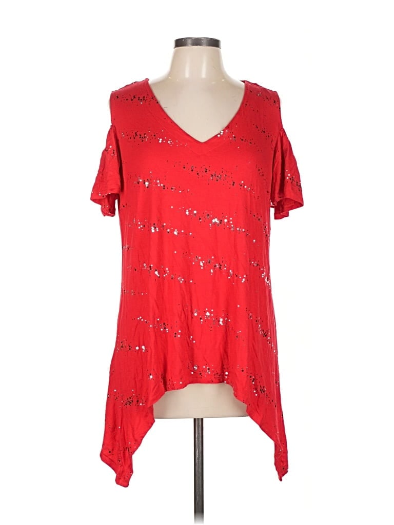 Ashley Stewart Short Sleeve T-shirt In Red