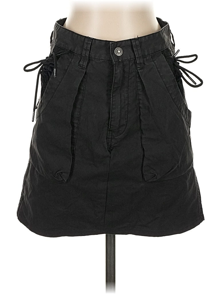 Pre-owned Del Sol Denim Skirt In Black