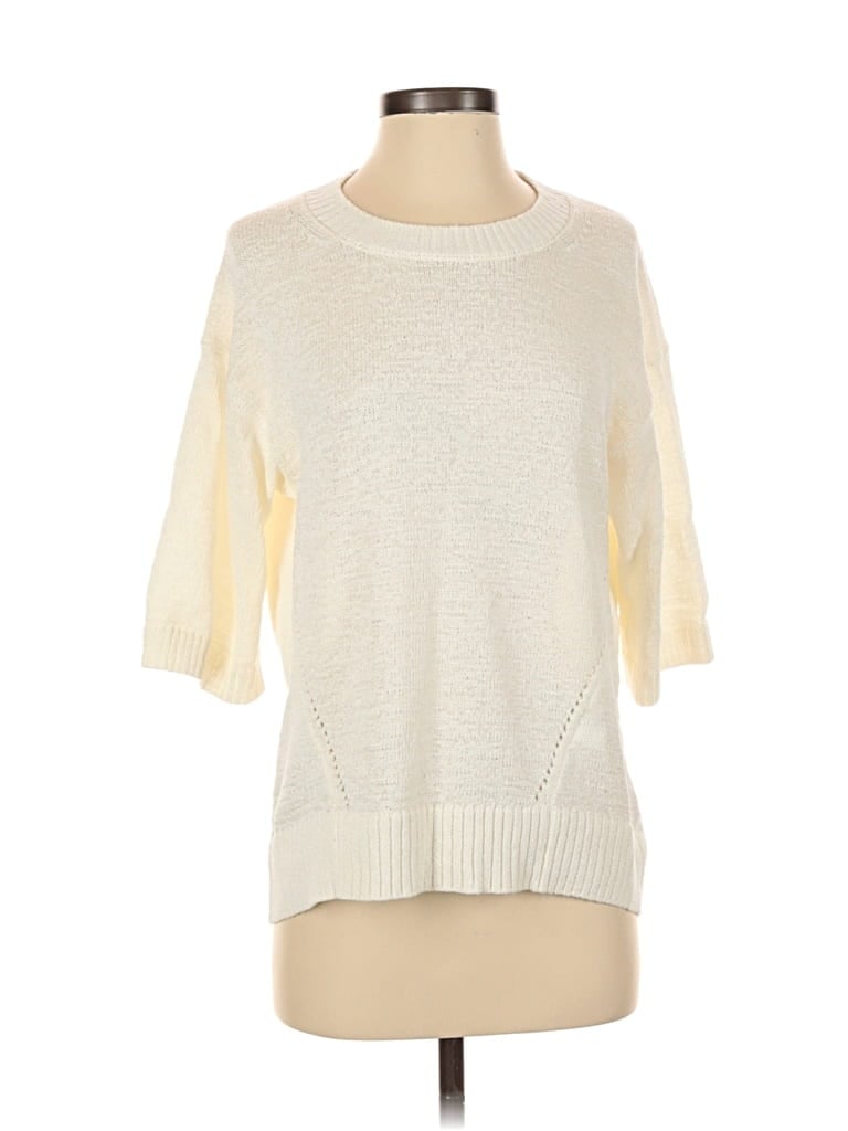 Pre-owned Banana Republic Factory Store Pullover Sweater In White