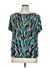 Fashion Bug Blue Short Sleeve Blouse Size XL - photo 2