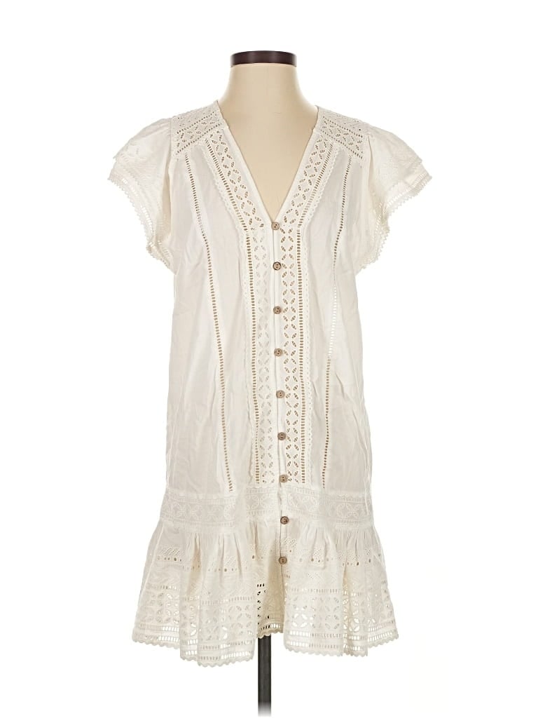 Pre-owned Veronica Beard Casual Dress In White