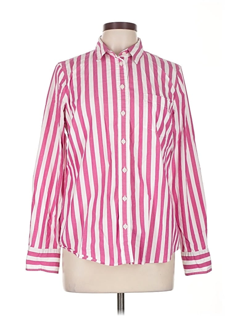 Pre-owned J.crew Factory Store Long Sleeve Button Down Shirt In Pink