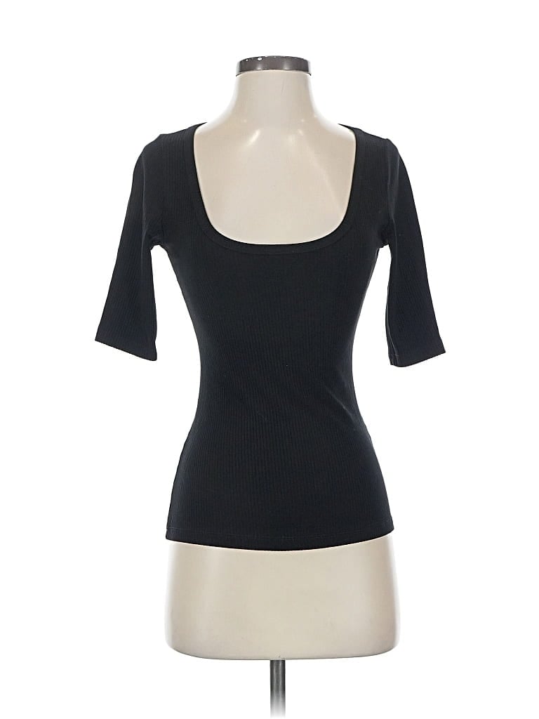 Pre-owned Reformation Jeans 3/4 Sleeve T-shirt In Black