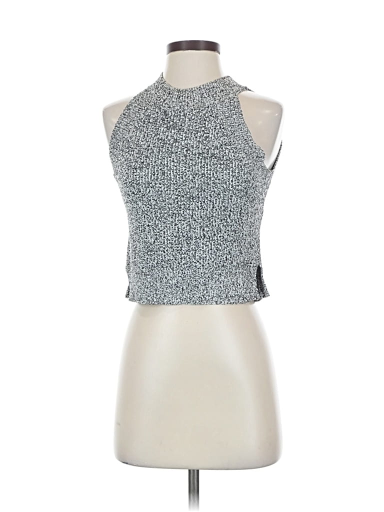 Pre-owned Wilfred Sleeveless Top Silver Halter Neckline Tops