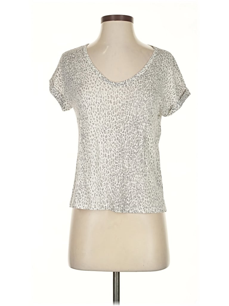 Pre-owned Joie Short Sleeve T-shirt In Silver