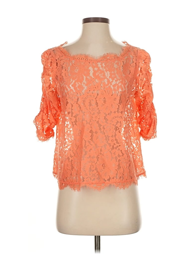 Pre-owned Joie 3/4 Sleeve Blouse In Orange