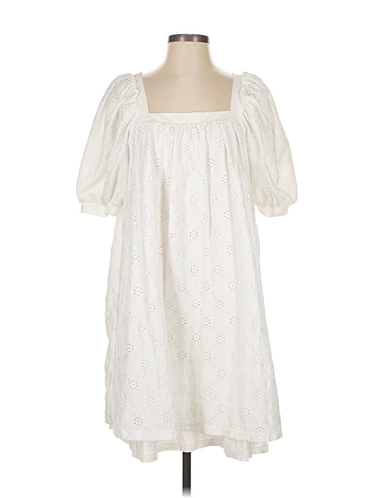 Pre-owned Maeve By Anthropologie Casual Dress In White