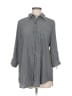 Ellison Stripes Gray 3/4 Sleeve Button-Down Shirt Size M - photo 1