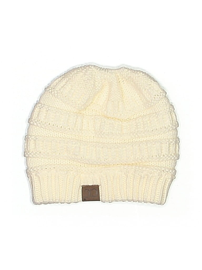 Pre-owned Cc Beanie Hat In White