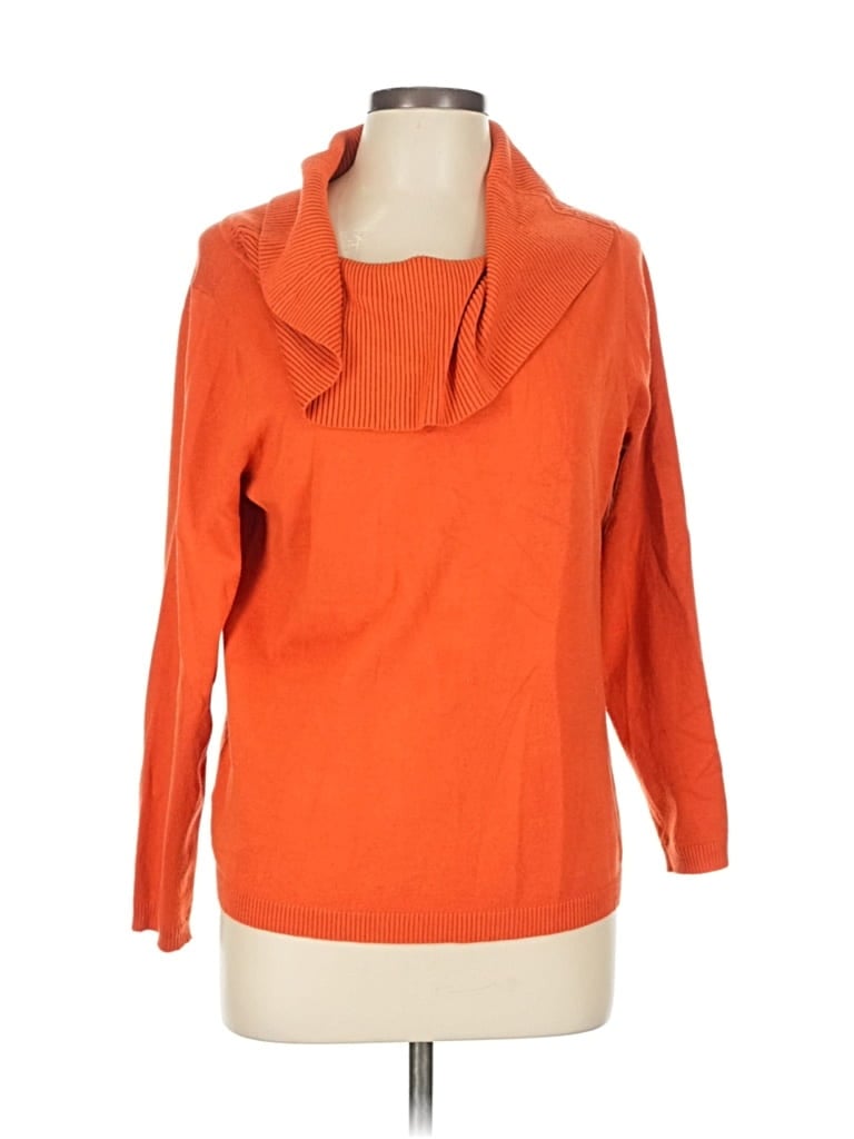 Pre-owned Chico's Pullover Sweater In Orange