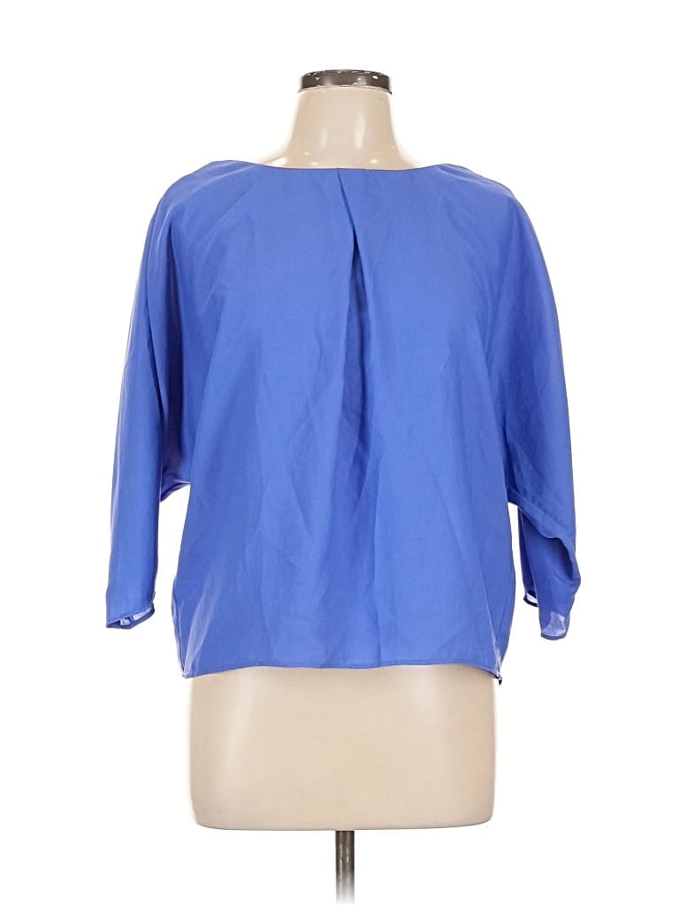 Pre-owned Rachel Rachel Roy 3/4 Sleeve Blouse In Blue
